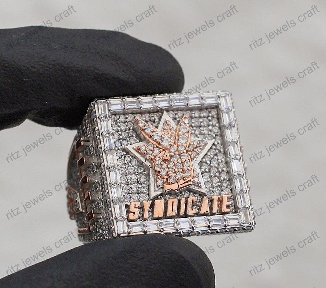 Two Tone Customize Letter Diamond Ring, 925 Sterling Silver Ring, Men's ...