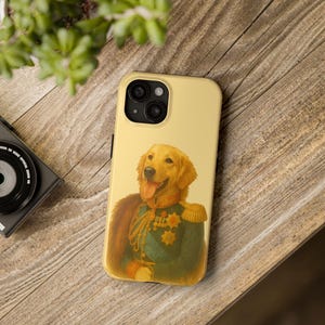 Custom Royal Pet Portrait Phone Case - Dog Phone Case, Personalized Watercolor Style, Gift for Dog and Cat Lovers, Personalized Pet Case