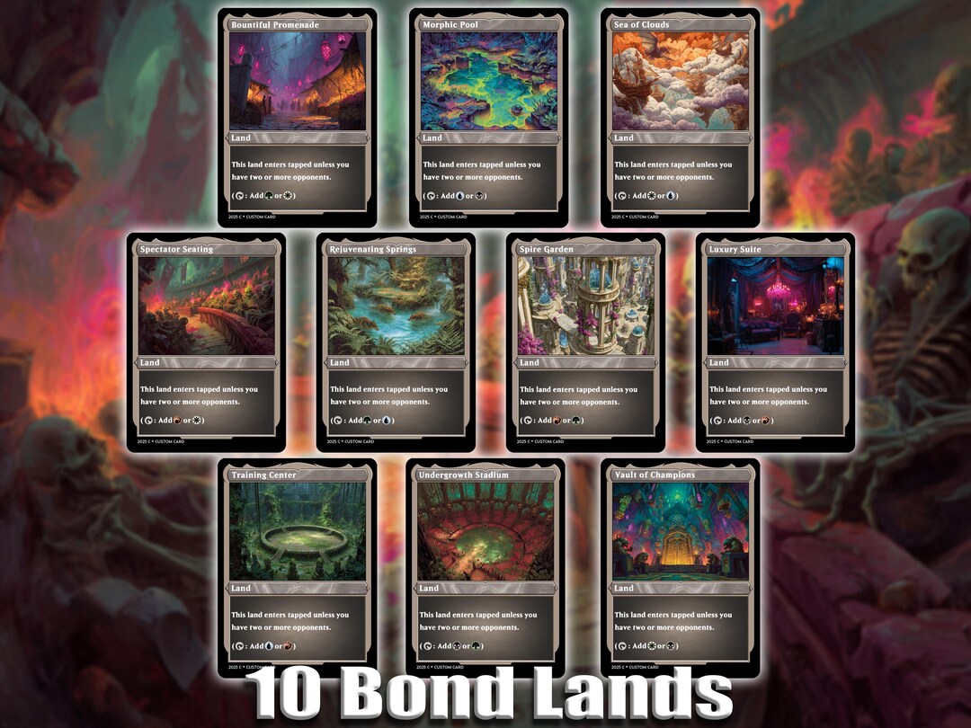 Bond Land Bundle 10 Cards Custom Magic Card,high Quality Cards,old Dark ...
