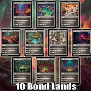 Bond Land Bundle 10 cards Custom Proxy Magic Card,High Quality Cards,Old dark style