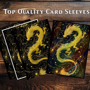 Card Sleeves, MTG Card Sleeve,Top Quality  Card Sleeve,mtg perfect fit sleeves, Art Sleeves,Eastern Charm Golden Dragon