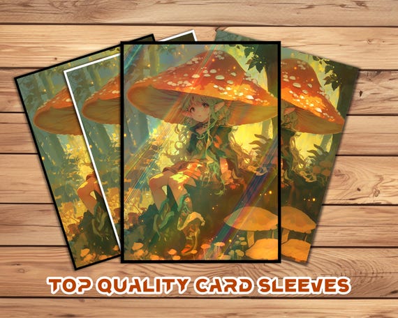 custom anime card sleeves 62x89/66x91mm Sleeves Personalization DIY Board Game Cards Protector Fit for TCG/YGO/MTG Card Sleeves - Top Quality