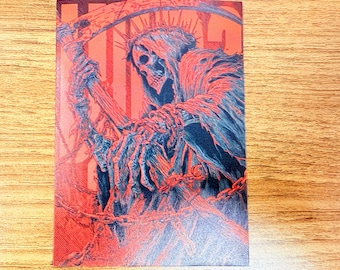 grim reaper card sleeves MTG - Soul Card Sleeve, Foil/ Matte, Standard Size, Gift for Gamers Classic or Premium Demonic Goat Grim Reaper's Scythe