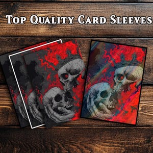 Kartenhüllen, MTG Kartenhülle, hochwertige Kartenhülle, magische Kartenhülle, Geschenke für Gamer, Dark Flame Skulls