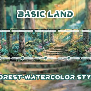 Basic Lands-Forest 25 Different cards Custom Proxy Magic Card，High Quality Cards，Watercolor style