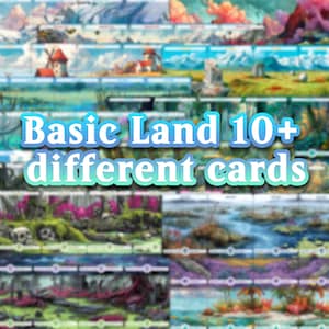 Basic Land 10+ different cards Custom agent magic cards, high quality cards, watercolor style