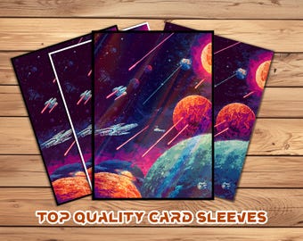 Card Sleeves, MTG Card Sleeve,Top Quality  Card Sleeve,mtg perfect fit sleeves, Art Sleeves,Pixel Art Space Odyssey