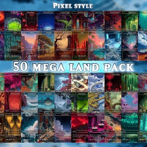 Super Land Pack: 50 hochwertige Pixel Art Landkarten für EDH oder cEDH