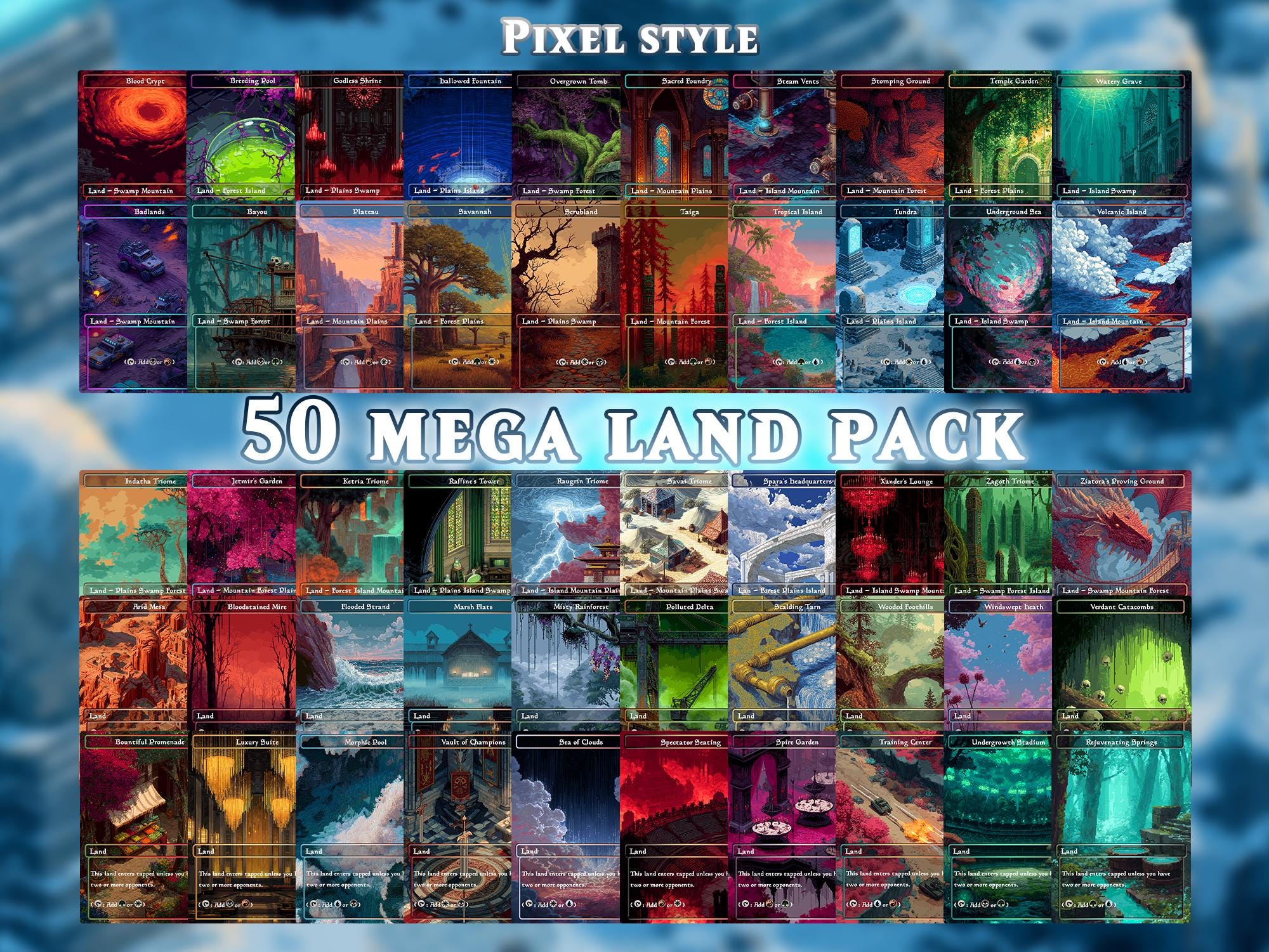 Basic Islands MTG Basic Land Pack - 25 Basic Island Cards For Magic ...
