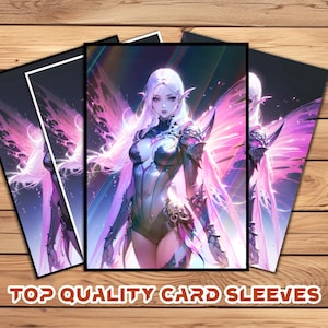 Card Sleeves, MTG Card Sleeve,Top Quality  Card Sleeve,mtg perfect fit sleeves, Art Sleeves,Fantasy Elf with Pink Wings