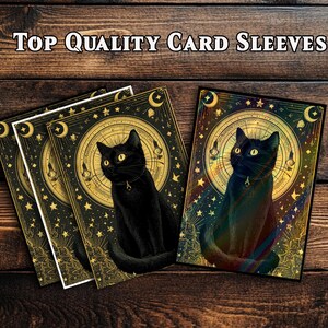 Bustine protettive per carte, bustina protettiva per carte MTG, bustina protettiva di alta qualità, bustina protettiva per carte Magic, regali per giocatori, gatto nero astrologico