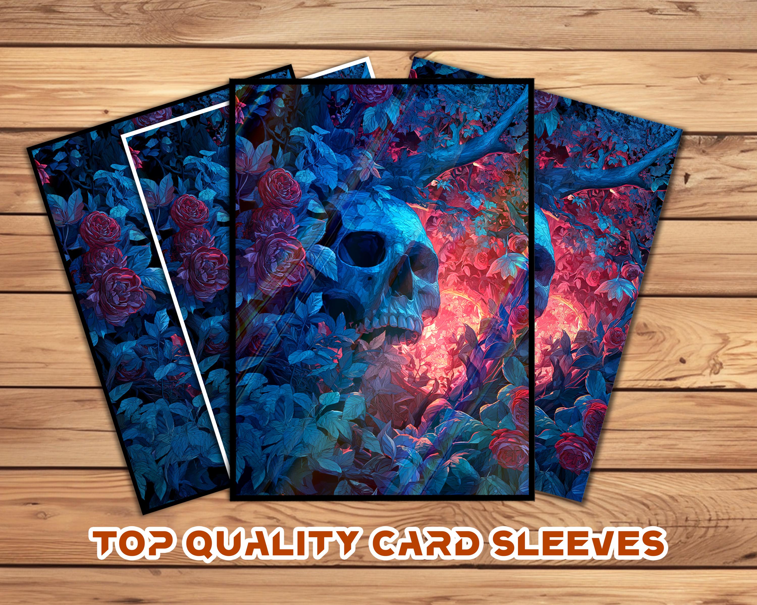 skull card sleeves Sleeves, Card Sleeve,Top Quality Card Sleeve, perfect fit sleeves, Art Sleeves,Fantasy Forest in Blue Fantasy North textured matte art sleeves feature a lightly textured matte surface that provides an easy handling and shuffling experience for your favorite playing cards Fantasy North - Sid Wilde