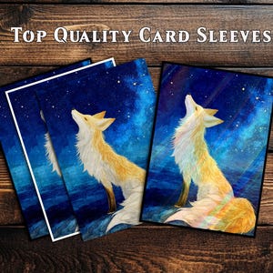 Card Sleeves, MTG Card Sleeve,Top Quality  Card Sleeve, Magic Card Sleeve, Gifts for Gamers,Tranquil Fox and Starry Night