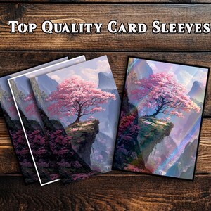 Pochettes pour cartes, pochette pour cartes MTG, pochette pour cartes de qualité supérieure, pochette pour cartes magiques, cadeaux pour les joueurs, arbre solitaire sur une falaise