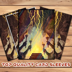 Card Sleeves, MTG Card Sleeve,Top Quality  Card Sleeve,mtg perfect fit sleeves, Art Sleeves,Mystic Ritual with Lightning & Torches