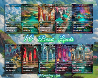 oil mtg cards Bond Land Bundle 10 Custom Magic Card，high Quality Cards，oil Painting Style, Cards and sorcery are card types.) NOTE The Filigree Sylex - Artifact