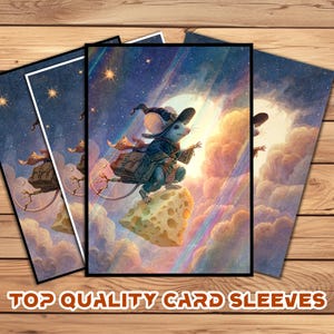 Card Sleeves, MTG Card Sleeve,Top Quality  Card Sleeve,mtg perfect fit sleeves, Art Sleeves,Wizard Mouse on Magic Cheese