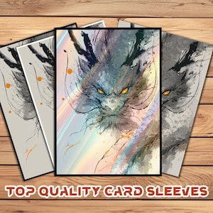 Card Sleeves, MTG Card Sleeve,Top Quality  Card Sleeve,mtg perfect fit sleeves, Art Sleeves,Oriental Ink Dragon Art