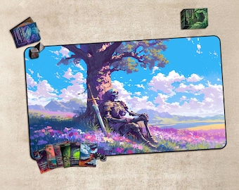 Anime TCG Playmat ,Trading Card Game Accessories,PC Game Accessory,Skeleton Knight Gaming Desk Mat: TCG Playmat, Large Mousepad