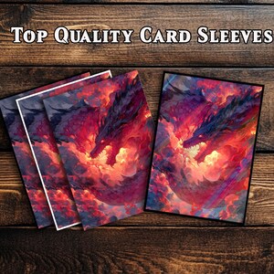 Pochettes pour cartes, pochettes pour cartes MTG, pochettes pour cartes de qualité supérieure, pochettes pour cartes magiques, cadeaux pour les joueurs, dragon de feu fantastique