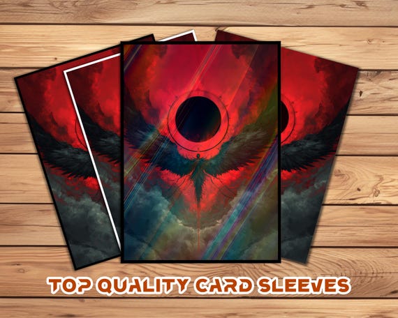 black and red card sleeves Imperial ready stance Realm Guard - 100ct Textured