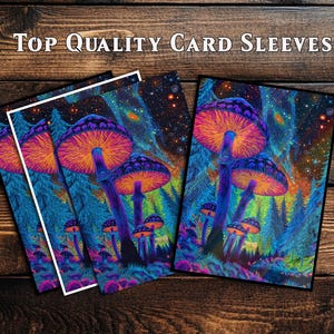 Koszulki na karty, Koszulki na karty MTG, Koszulki na karty najwyższej jakości, Koszulki na karty Magic, Prezenty dla graczy, Fluorescencyjne grzyby w lesie fantasy