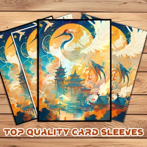 Card Sleeves, MTG Card Sleeve,Top Quality  Card Sleeve,mtg perfect fit sleeves, Art Sleeves,Fantasy cranes and buildings