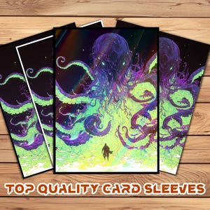 Card Sleeves, MTG Card Sleeve,Top Quality  Card Sleeve,mtg perfect fit sleeves, Art Sleeves,Fantasy fluorescent tentacle character scene