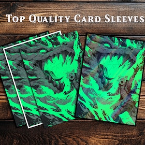 Card Sleeves, MTG Card Sleeve,Top Quality  Card Sleeve,mtg perfect fit sleeves, Art Sleeves,Fantasy Dragon Attack Scene