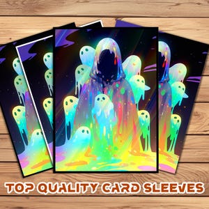 Card Sleeves, MTG Card Sleeve,Top Quality  Card Sleeve,mtg perfect fit sleeves, Art Sleeves,Fantasy Rainbow - colored Ghosts