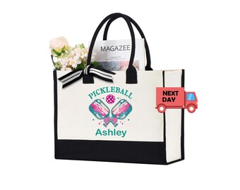 Pickleball Lover Tote Bag – Custom Name & Design – Practical Court Bag