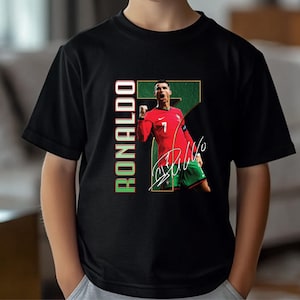 Cristiano Ronaldo Shirt, Ronaldo 7 Youth Tee, Soccer Fan Gift, Football Jersey for Kids, CR7 Shirt for Boys, Portugal Football Tee