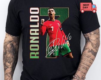 Ronaldo #7 Soccer Tee , Youth Football Fan Shirt , Kids Soccer Jersey Gift