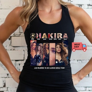 Shakira Las Mujeres World Tour Tank Top, Music Lover Tee