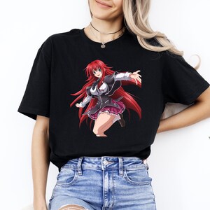 Rias Gremory Shirt for Her, High School DxD Anime Clothing, Waifu Tee
