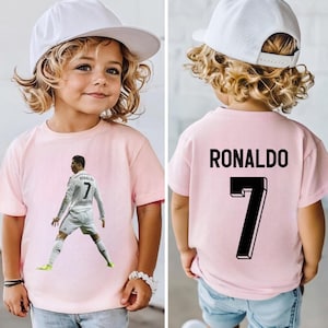 CR7 Ronaldo Shirt for Kids, Youth Soccer Jersey Tee, Cristiano Ronaldo Fan Gift, Football Shirt Boys Girls, Unisex Soccer T-Shirt