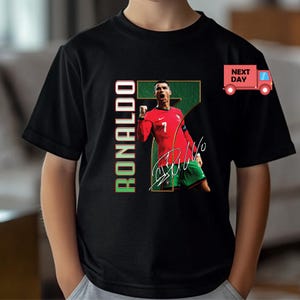 Cristiano Ronaldo Shirt, Ronaldo 7 Youth Tee, Soccer Fan Gift, Football Jersey for Kids, CR7 Shirt for Boys, Portugal Football Tee