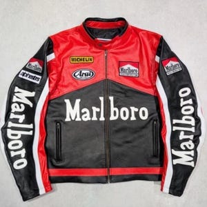 Marlboro Leather Jacket - Etsy
