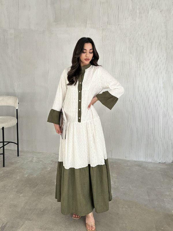 Long Sleeve Eyelet Dress - Etsy