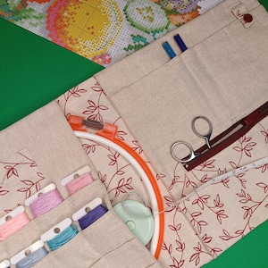 Cross Stitch Project Bag: Organizer for 6-9&quot; Hoops & Q-Snaps