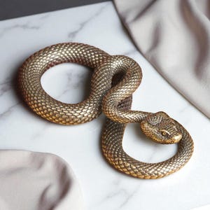 Brass Snake Keychain – Handmade Snake Pendant – Solid Brass Tea Pet – Reptile Totem Figurine – Gift for Collectors & Animal Lovers
