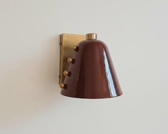 Red Wall Sconce Mid Century Modern Wall Light, Red Cone Light Wall Lamp, Unique Sconce Lighting Décor