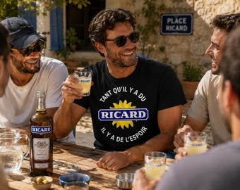Tee-shirt ricard / AVEC ou SANS prénom / Tee-shirt humoristique / T-shirt personnalisé.