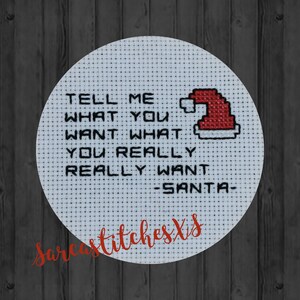 Tell me what you want - Santa - Cross Stitch Pattern