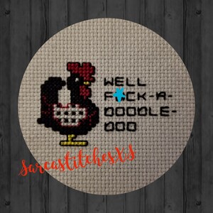 F*ck-a-doodle-doo Cross Stitch Pattern