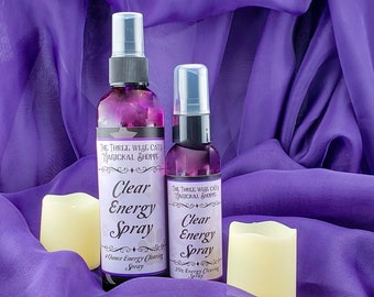 Clear Energy Spray--Powerful Protect, Cleanse, Purify, Bless, Spiritual Moon Magick, Sacred Space, Remove Negativity, Quartz Crystal Energy
