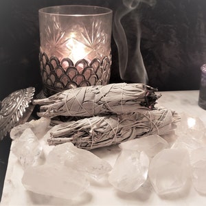 Small White Sage Bundle-- Leaves Herb, Protection, Purification, Cleansing, Blessing, Clear Negative Energy, Smudge