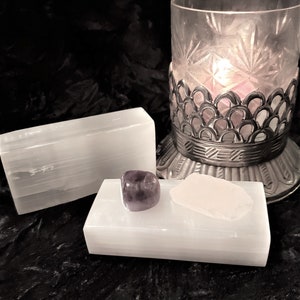 White Selenite Block-Small Charging Bar-Charge, Cleanse, and Amplify other Crystals and Gemstones
