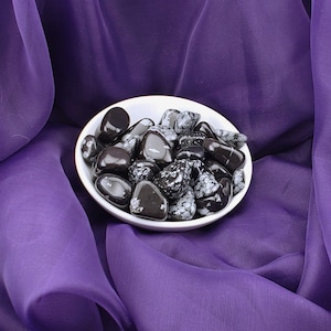 Snowflake Obsidian Tumbled Gemstone - Protection, Shielding, Balancing, Scrying