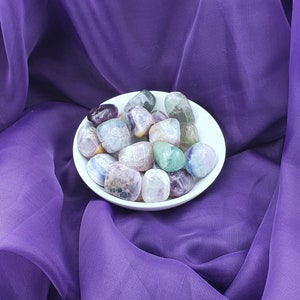 Fluorite Tumbled Gemstone - Concentration, Intuition, Cleansing, Protection, Purification, Wealth, Abundance, Harmony